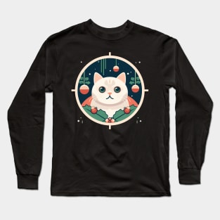 Scottish Fold Cat Xmas Ornament, Love Cats Long Sleeve T-Shirt